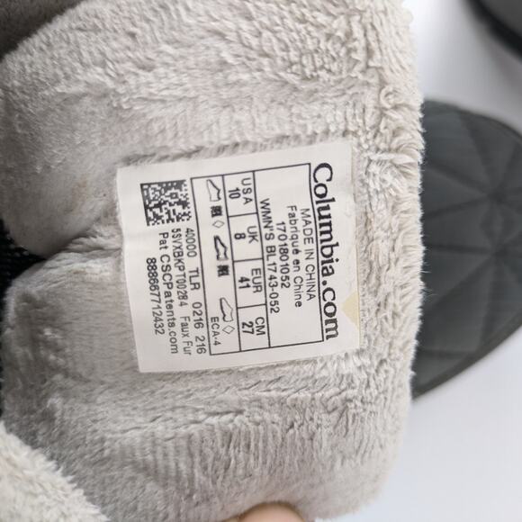 Columbia Womens Sz10 Snow Boots Loveland Mid Thermal Black Waterproof Techlite - Picture 7 of 11